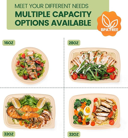 100 Piece Food Containers with Lids, 22 oz Meal Prep Containers Reusable - Image 9