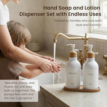 MaisoNovo Soap Dispenser Bathroom Set of 2-16.9 oz Bathroom Soap Dispenser Set - Image 6