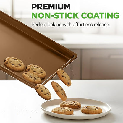 NutriChef Nonstick Extra Large Baking Sheets – 22 x 16 Inch Mega Cookie Sheet - Image 7
