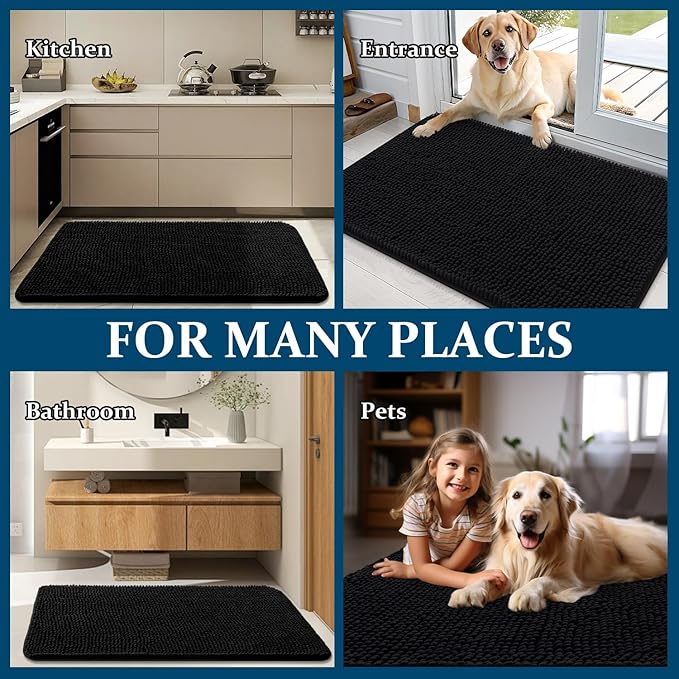 OLANLY Dog Door Mat for Muddy Paws 45x27, Absorbs Moisture and Dirt, Absorbent - Image 8