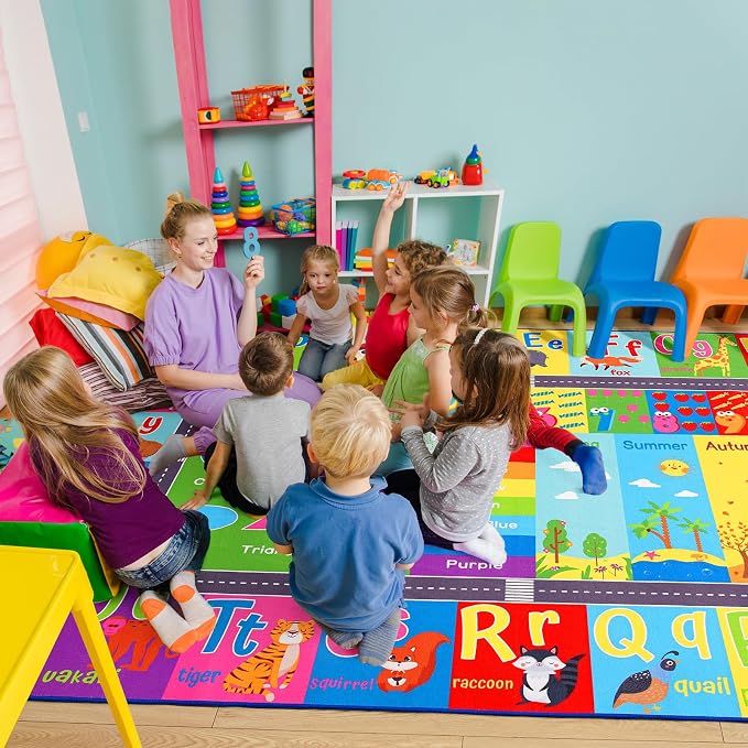 HOMORE Kids Educational Rug, 8x10 Kids Collection Area Rug - Image 3