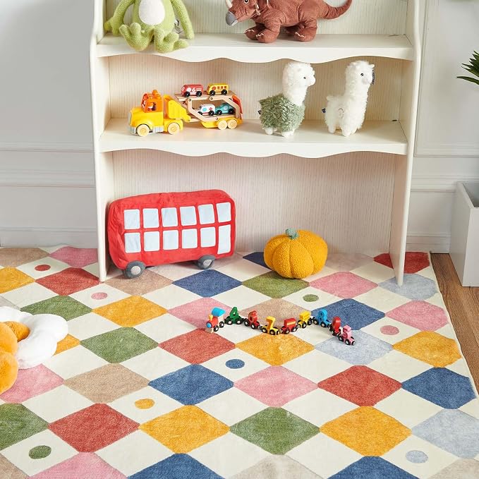 jinchan Macy 2x6 Runner Rug Kids Hallway Washable Rug Indoor Soft Non Slip - Image 9