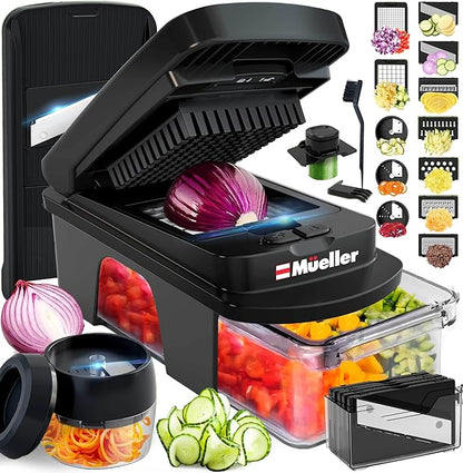 Mueller ULTIMATE 12 Blade Vegetable Chopper, Mandoline Slicer and Spiralizer by Mueller
