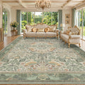 Botanical Sage Rug for Living Room by HazoHaus