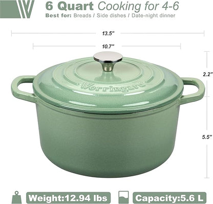 VORRINGARD Enameled Cast Iron Dutch Oven Pot - Image 2