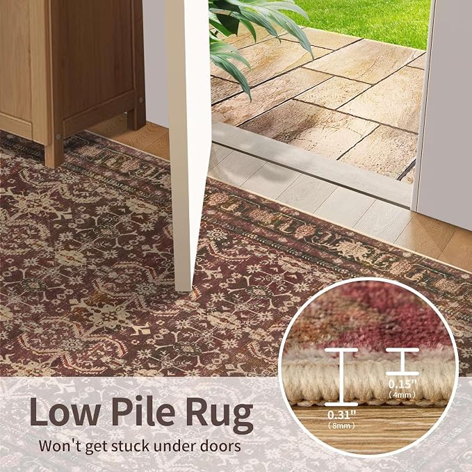 Rugxara 6x9 Area Rugs for Living Room Bedroom, Large Washable Christmas Rug - Image 8