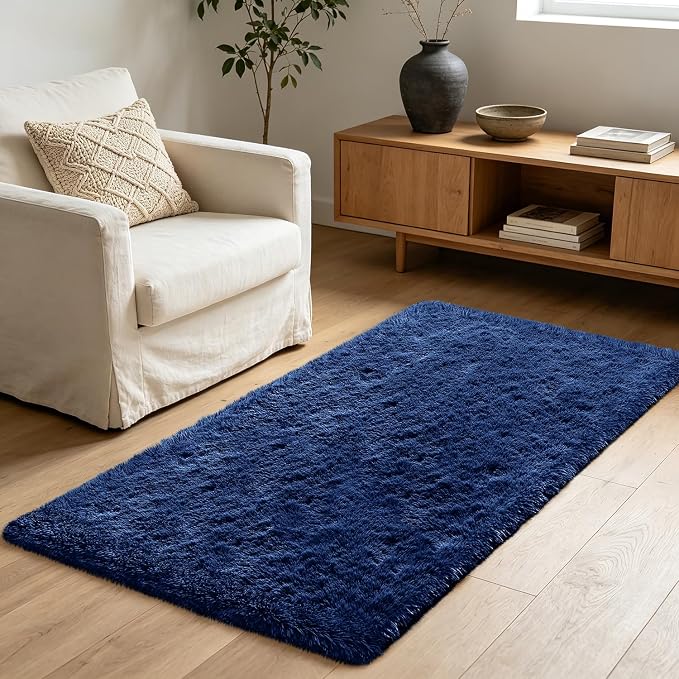 Shag Runner Rug for Bedroom Living Room 3x7 Upgrade Non-Slip Fluffy Soft - Image 7