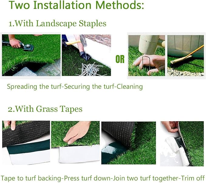 LITA Realistic Artificial Grass Turf Lawn Customized Size 5 x 70 Feet, 1.38" - Image 5