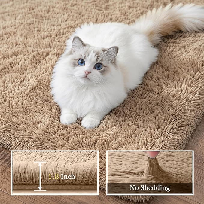 Fluffy 5x7 Area Rugs for Living Room Bedroom: Ultra Soft Shag Rug Non-Slip - Image 5