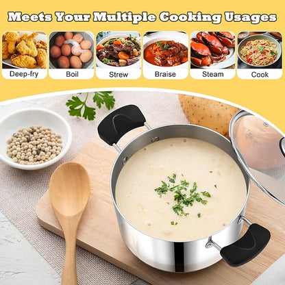4 Quart 3-Ply Cooking Stock Pot - Image 5