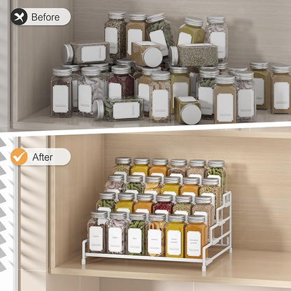 RUILALIFE 4-Tier-Spice-Rack-Organizer-for-Cabinet, Adjustable Depth Spice - Image 7