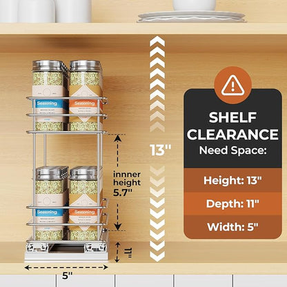 Mystozer Pull Out Spice Rack Organizer - Image 2