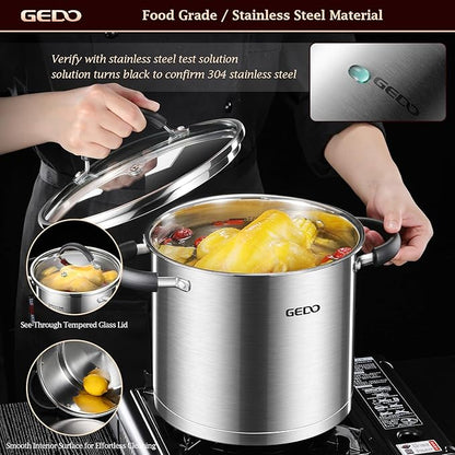 GEDO Food-Grade 304 Stainless Steel Stock Pot, Thickened Cooking Pot - Image 4