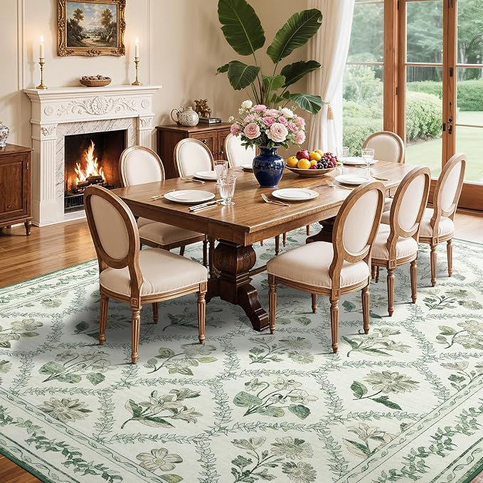 LIANLAM Checkered Rug 9x12 Area Rugs - Image 3