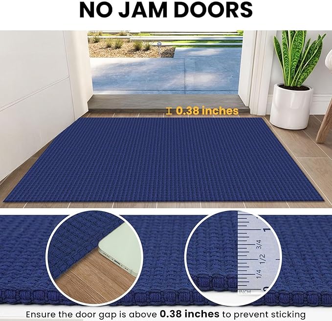 IOHOUZE Washable Runner Rug 3x8 Non Slip Rubber Backed Wide Hallway Runner - Image 3