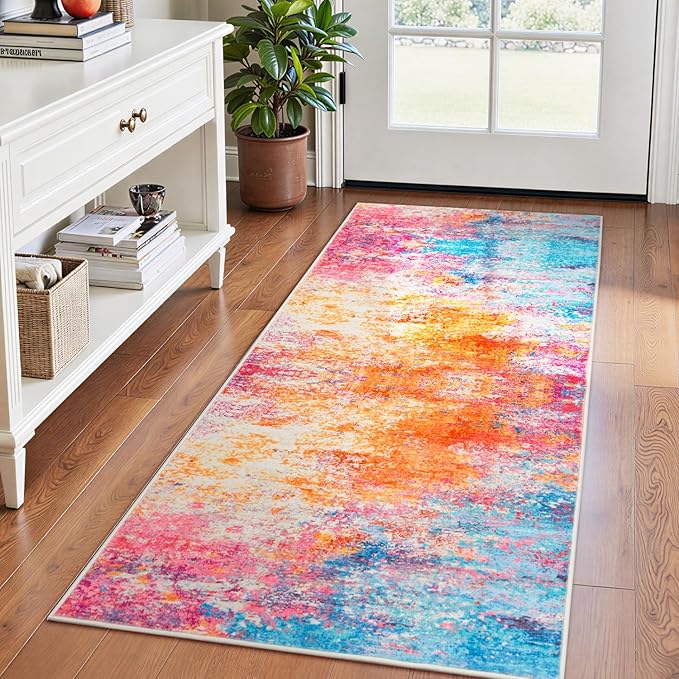 Rugflix 2x6 Runner Rug for Entryway, Kitchen Rugs Soft Non-Slip Washable by RugflixAreaRugs