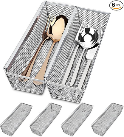 Smgmg Silverware Drawer Organizer, Cutlery Drawer Organizer, 6 Pack Utensil by Smgmg