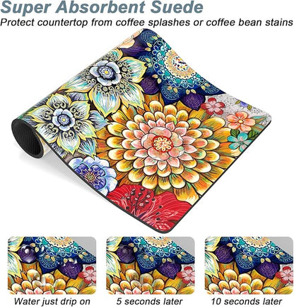 Rnivvi Coffee Mat, Hide Stain Rubber Backed Absorbent Dish Drying Pad - Image 3