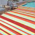 HUGEAR Outdoor Waterproof Rug 9'x12' Plastic Straw Rugs Washable Reversible by HUGEAR