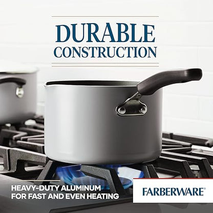 Farberware Cookstart DiamondMax Nonstick Straining Saucepan, Dishwasher Safe - Image 4