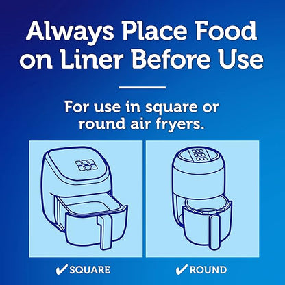 Reynolds Kitchens Air Fryer Liners Disposable, Unbleached Parchment Paper Sheets - Image 4