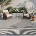 AMOAMI Outdoor Rug Patio Rug 5x8 ft Quick Dry Flatweave Textured Machine by AMOAMI