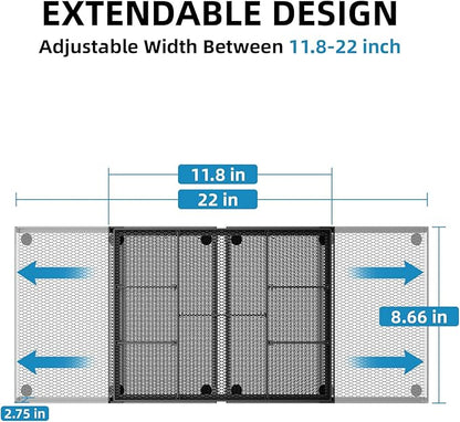 Marbrasse Expandable Desk Drawer Organizer, Mesh Drawer Organizer Tray - Image 2
