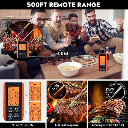 Wireless Meat Thermometer for Grilling and Smoking, Food Thermometer for BBQ - Image 3