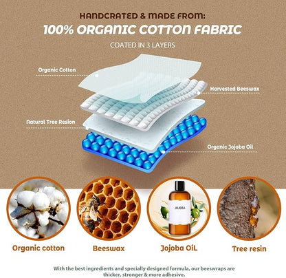 Akeeko Reusable Beeswax Food Wraps - Image 3