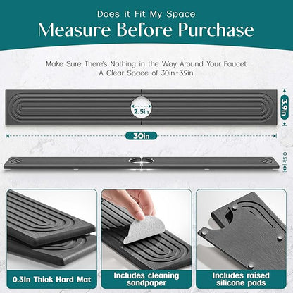 eormoe 30 inch Kitchen Faucet Absorbent Mat - Image 2