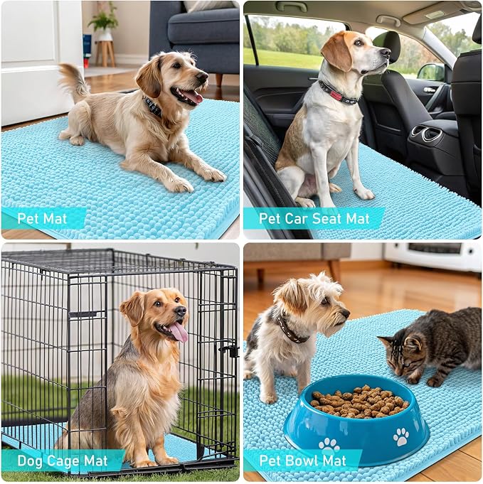 OLANLY Dog Door Mat for Muddy Paws 59x24, Absorbs Moisture and Dirt, Absorbent - Image 7