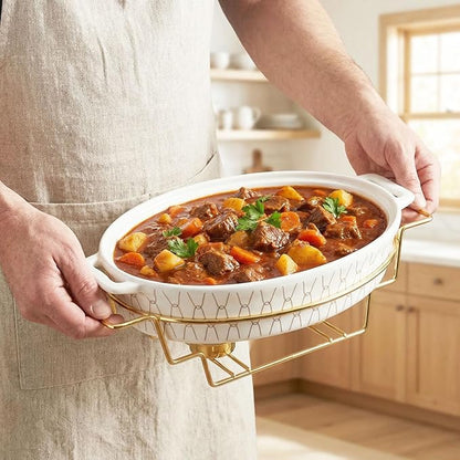 12" x 8" Ceramic Oval Casserole Dish - Image 5