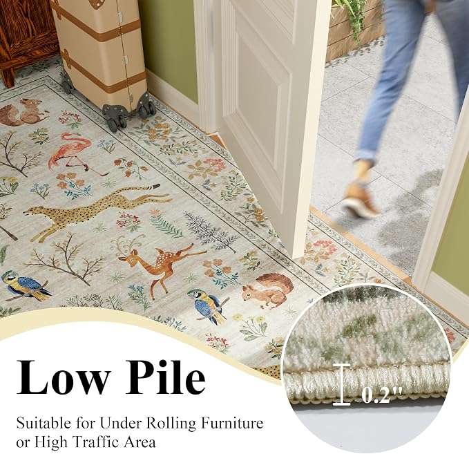 DUKINO 2x10 Rug for Hallway, Washable Kitchen Runner Rug - Image 8