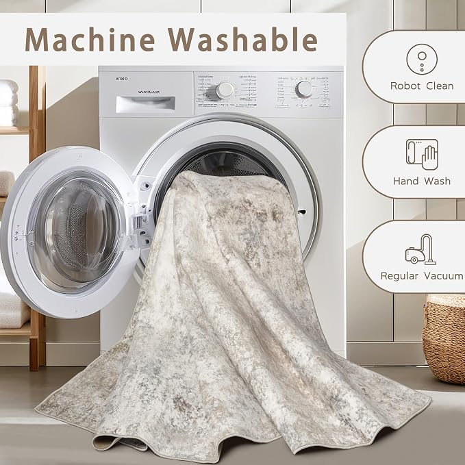 Srugn Washable Rugs 4x6 Area Rugs - Image 3