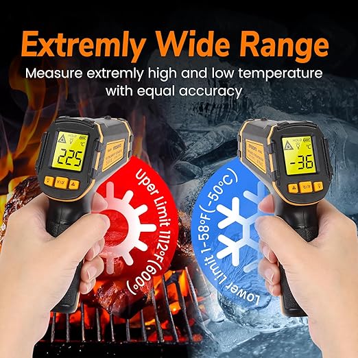 Infrared Thermometer Digital Temperature Gun Laser Meat Thermometer - Image 6