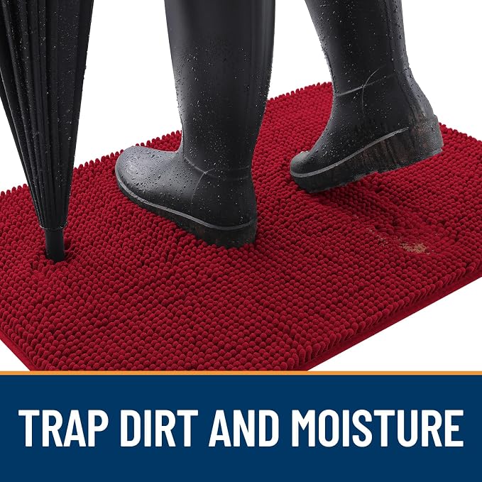 OLANLY Dog Door Mat for Muddy Paws 50x30, Absorbs Moisture and Dirt, Absorbent - Image 2