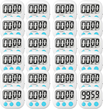 24 Pack Digital Kitchen Timer Small Classroom Timers by VOULOIR