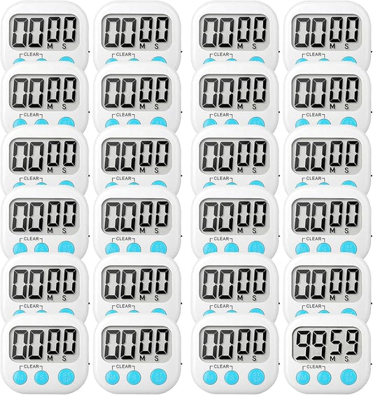 24 Pack Digital Kitchen Timer Small Classroom Timers by VOULOIR