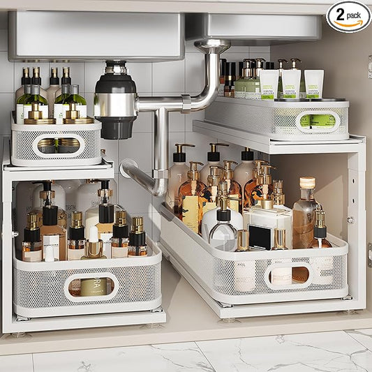 2 Pack 21IN-Depth Under Sink Organizer by Corbyles
