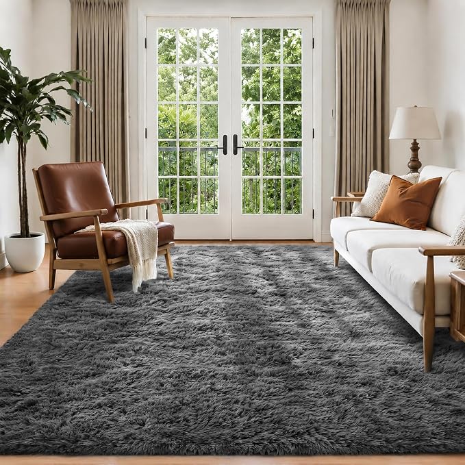 5x7 Area Rug for Living Room: Ultra Soft Fluffy Rug Modern Large Thicked Shag - Image 3