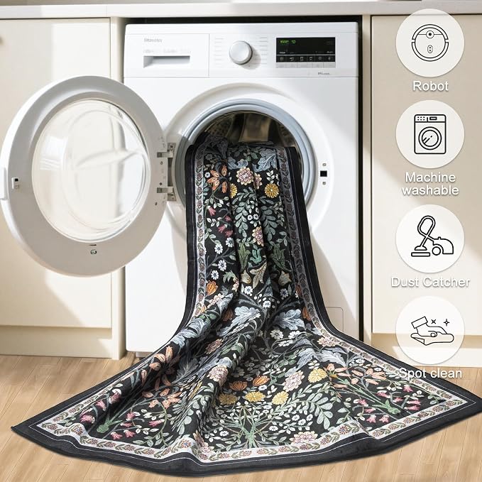 Runner Rug for Entryway: 2.6x14 Kitchen Rugs Non Slip Washable Ultra-Thin Soft - Image 8