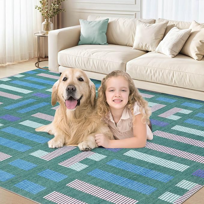 cotiled 6x9 Area Rugs Living Room Rug: Washable Boho Rugs - Image 8