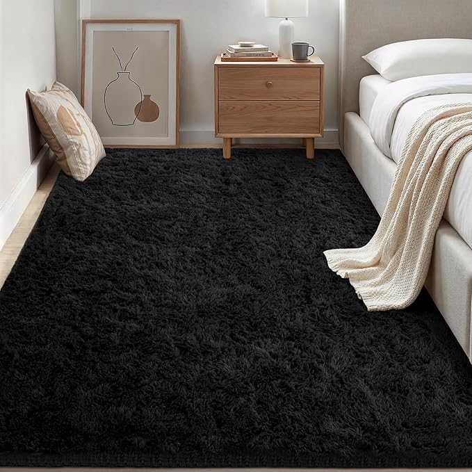 Area Rugs 9x12 Living Room Bedroom: Soft Fluffy Shag Rugs Upgrade Non-Slip High - Image 7