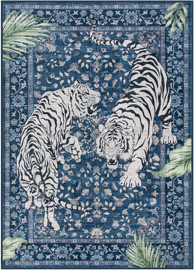 Moynesa Tiger Washable Area Rugs - Image 3