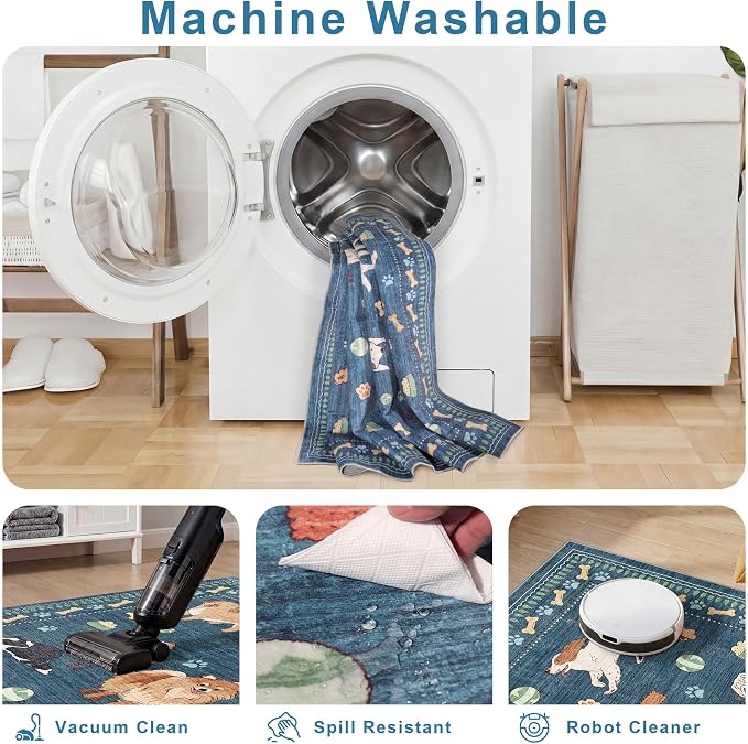 DUKINO 2.6x8 Washable Runner Rug - Image 8