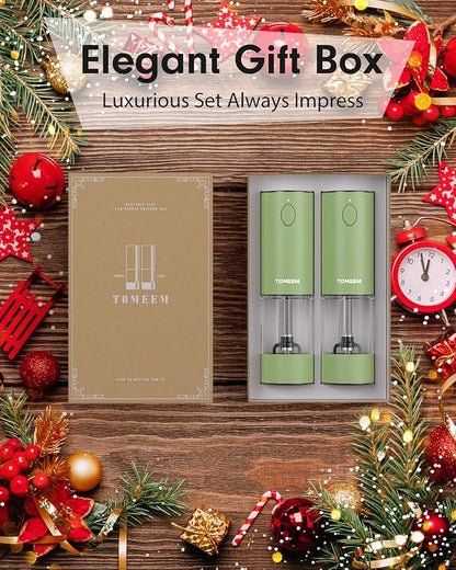 TOMEEM Upgraded Larger Capacity Electric Salt and Pepper Grinder Set - Image 9