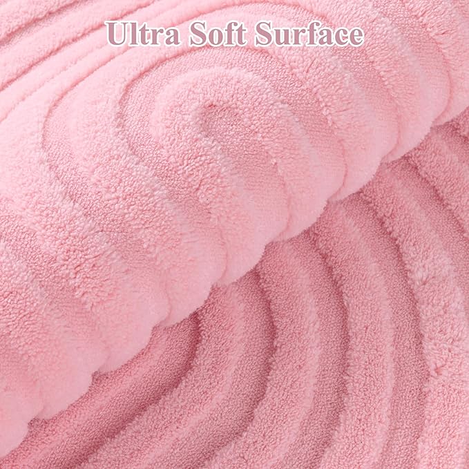 Pauwer Pink Area Rug for Girls Bedroom 6x9 Soft Fluffy Non Slip Machine - Image 3