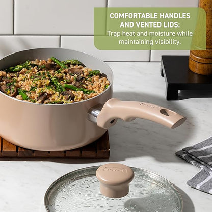 T-Fal Refresh Ceramic Pots and Pans Set, 20-Piece Nonstick Cookware Set - Image 5
