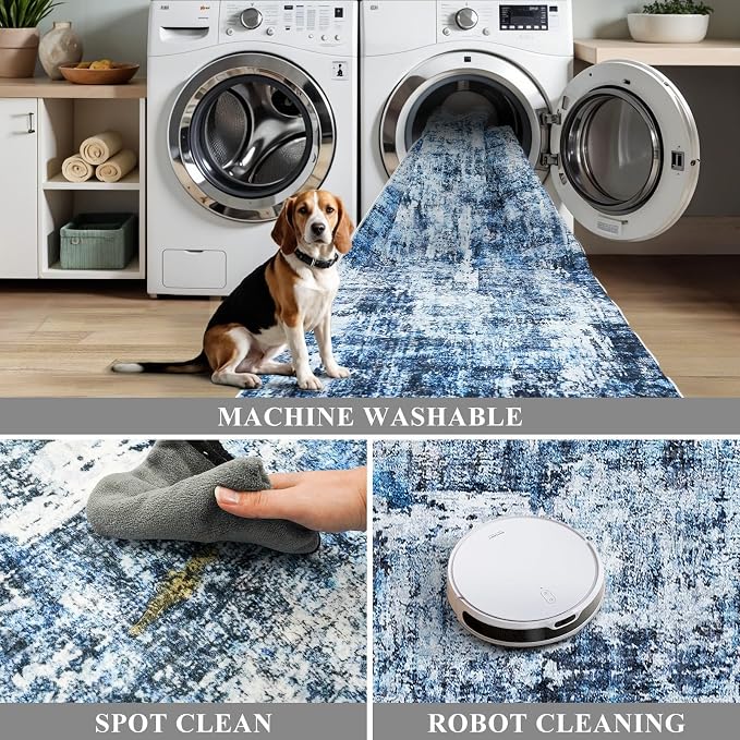 2x5 Washable Kitchen Runner Rug – Non-Slip Rubber Backing Low-Pile Soft Small - Image 7