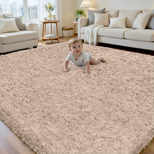 8x10 Area Rug for Living Room, Ultra Soft Fluffy Shag Rugs for Bedroom by Yidanamy